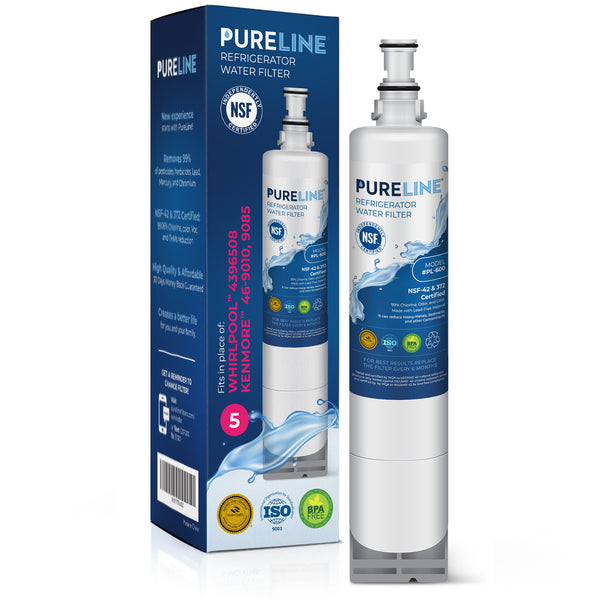 Pureline Replacement  for Whirlpool EDR5RXD1, Everydrop Filter 5, 4396508, Kenmore 46-9010 Refrigerator Water Filter