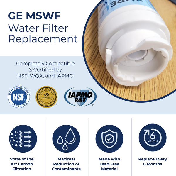 Pureline Replacement for GE MSWF and Kenmore 9914, 46-9914 Refrigerator Water Filter.